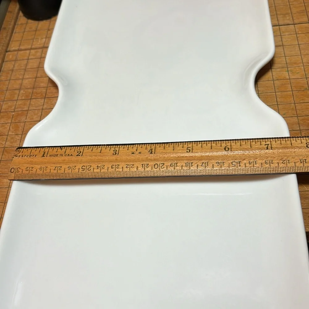 Pier 1 White Porcelain Serving Tray 14.75”Lx7.5”Wx7/8”H EUC Meat Cheese - Picture 12 of 12